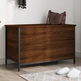  The Living Store Klop za shranjevanje rjavi hrast 80x42,5x50 cm inženirski les - Klop S Prostorom Za Shranjevanje, (21485971) Cene