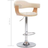  Barski stolci od savijenog drva i umjetne kože 2 kom krem | shoptok.hr