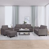  4-dijelni set sofa s jastucima sivi od umjetne kože Cijene