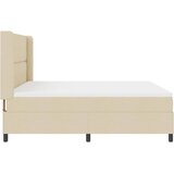 Krevet s opruga kutije s jastukom Krema 200 x 180 cm tkanina | Eponuda.com
