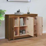  Komoda smeđa boja meda 100x35x74 cm od masivne borovine | shoptok.hr
