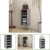 The Living Store Omarica za čevlje betonsko siva 31,5x35x70 cm iverna plošča - Omara Za Čevlje, (21744681) | Shoptok.si