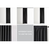 Restilo zasłona BLACKOUT kolor czarny szarfa upinająca styl klasyczny taśma materiał blackout 200x300 | shoptok.hr