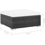 Poli 6-dijelna vrtna garnitura od poliratana s jastucima crna | shoptok.hr