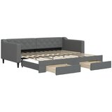  Dnevni krevet na razvlačenje i ladice tamnosivi 90 x 200 cm | shoptok.hr