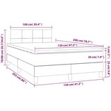  box spring s madracem LED tamnosmeđi 120x200 cm tkanina | shoptok.hr