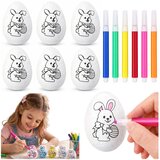  Easter Styrofoam Eggs For Painting Markers Pattern Rabbit B 6pcs | Shoptok.si