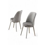 Hanah home Pefa set stolica, 45x91x42 cm, 2 dijela, sivo-srebrna boja | Eponuda.ba