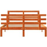  Okvir kreveta s uzglavljem voštano smeđi 140x190 cm od borovine | shoptok.hr