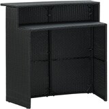  Vrtni barski stol crni 120 x 55 x 110 cm od poliratana | Eponuda.ba