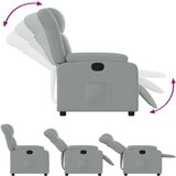 vidaXL Naslonjač za noge svijetlo sive tkanine | shoptok.hr