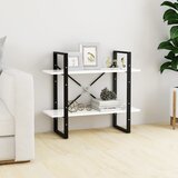 Ormarić za knjige 2 razine bijeli 80x30x70 cm konstruirano drvo | shoptok.hr
