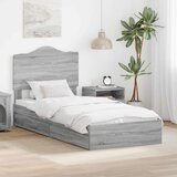  Postelja s shranjevanjem z vzglavjem Siva Sonoma 100 x 200 cm, (5000105770) | Shoptok.si