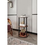 Hanah home Polica za knjige 3 sloja - Okrugla, orah | Eponuda.com