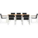 vidaXL Set za objedovanje od 9 komada od masivnog drva tikovine | shoptok.hr