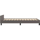  Posteljni okvir z vzglavjem siv 90x200 cm umetno usnje, (20788572) | Shoptok.si
