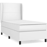  Box spring postelja z vzmetnico bel 100x200 cm umetno usnje, (20790379) | Shoptok.si