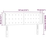  Uzglavlje plavo 147x16x78/88 cm od tkanine | shoptok.hr