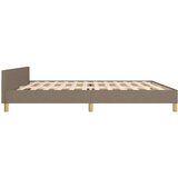  Posteljni okvir z vzglavjem taupe 200x200 cm blago, (20903808) | Shoptok.si