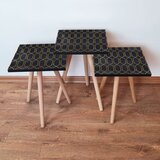 Hanah home 3Shp154 - black blackgold nesting table (3 pieces) | ePonuda.com