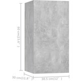  3-dijelni set TV ormarića siva boja betona od iverice | shoptok.hr