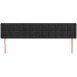  Posteljno vzglavje 2 kosa črno 90x5x78/88 cm žamet, (20952885) | Shoptok.si