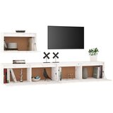 TV ormarići 3 kom bijeli od masivne borovine | shoptok.hr