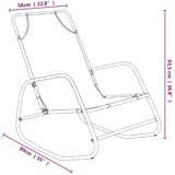  Gugalni ležalnik siv jeklo in tekstil, (21073673) | Shoptok.si
