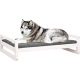  Krevet za pse bijeli 105 5x75 5x28 cm od masivne borovine | shoptok.hr