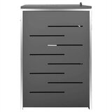  Trojna lopa za smetnjak 207x77,5x115 cm nerjaveče jeklo, (20753229) | Shoptok.si