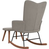  Gugalni stol s stolčkom svetlo siv žamet, (20939323) | Shoptok.si