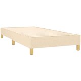  Box spring postelja z vzmetnico LED krem 80x200 cm blago, (20894288) | Shoptok.si