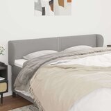  Uzglavlje s ušima svjetlosivo 183x23x78/88 cm od tkanine | shoptok.hr