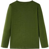  Dječja majica dugih rukava tamna kaki 128 | shoptok.hr