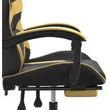  Gaming stol z oporo za noge črno in zlato umetno usnje, (20699108) | Shoptok.si