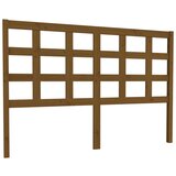  Posteljno vzglavje medeno rjavo 145,5x4x100 cm trdna borovina, (20685081) | Shoptok.si