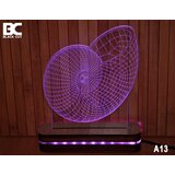 Black Cut 3D lampa sa 9 različitih boja i daljinskim upravljačem - puž ( A13 ) | ePonuda.com