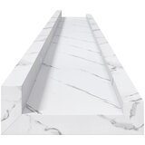  Polica na zidu s policom 4 pcs Bijeli mramor 100 x 9 x 3 cm | shoptok.hr