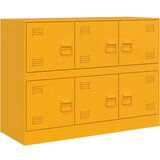 Maison Chic Komoda - Predalnik gorčično rumena 99x39x73 cm jeklo, (21715522) Cene