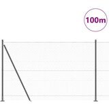 Stup za ogradu Siva 100 x 1 4 m (36 mm mreža) Čelik i PVC | shoptok.hr