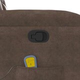  Masažni naslonjač na podizanje smeđi od mikrovlakana | shoptok.hr