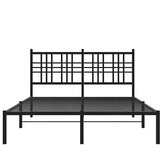  Metalni okvir za krevet s uzglavljem crni 120x200 cm | shoptok.hr