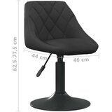 vidaXL Vrtljivi jedilni stoli 6 kosov crn zamet | Shoptok.si