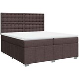  Krevet s oprugama i madracem tamnosmeđi 200x200 cm od tkanine | shoptok.hr
