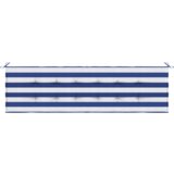 vidaXL Zunanja blazina za klopi modre in bele črte 180x50x4 cm Oxford tkanina | Shoptok.si