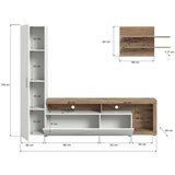 Livetastic Dnevni Regal Cross Hrast 218x178 Cm | Shoptok.si