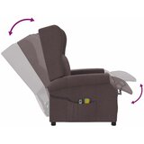  Masažni električni naslonjač s krilima Tamno smeđa Tkanina | shoptok.hr