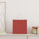  Papirnate vrećice 250 kom s ručkama crvene 26x17x25 cm | shoptok.hr