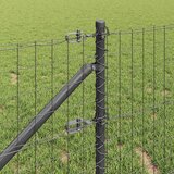 Euro ograda s špicama 50 x 0,4 m Čelik premazan PVC-om Siva | Eponuda.com