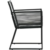  5-dijelni vrtni blagovaonski set od PVC ratana crni | shoptok.hr